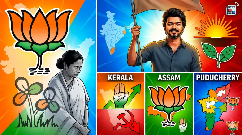 5 రాష్ట్రాల ఎన్నికల ఫలితాలు: బెంగాల్‌లో కమలం వికాసం.. తమిళనాడులో దళపతి ‘విజయ్’ ప్రభంజనం!